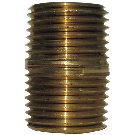 JMF Company 1/4 in. MPT Brass Nipple 48989